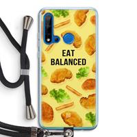 CaseCompany Eat Balanced: Huawei P20 Lite (2019) Transparant Hoesje met koord