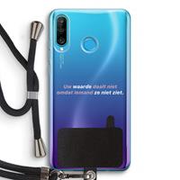 CaseCompany uw waarde daalt niet: Huawei P30 Lite Transparant Hoesje met koord