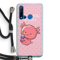 CaseCompany Love You A Lotl: Huawei P20 Lite (2019) Transparant Hoesje met koord