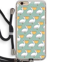 CaseCompany Pelican: iPhone 6 PLUS / 6S PLUS Transparant Hoesje met koord