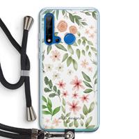 CaseCompany Botanical sweet flower heaven: Huawei P20 Lite (2019) Transparant Hoesje met koord