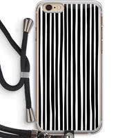 CaseCompany Stripes: iPhone 6 PLUS / 6S PLUS Transparant Hoesje met koord
