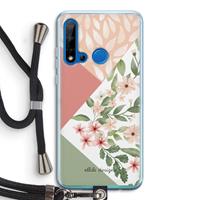 CaseCompany Sweet heaven geometrics: Huawei P20 Lite (2019) Transparant Hoesje met koord