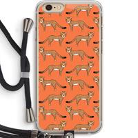CaseCompany Cheetah: iPhone 6 PLUS / 6S PLUS Transparant Hoesje met koord