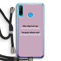 CaseCompany gij zijt ook iemand: Huawei P30 Lite Transparant Hoesje met koord