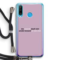 CaseCompany uw waarde daalt niet: Huawei P30 Lite Transparant Hoesje met koord