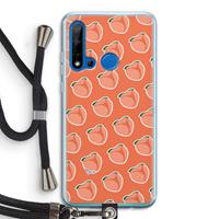 CaseCompany Just peachy: Huawei P20 Lite (2019) Transparant Hoesje met koord