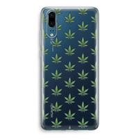 CaseCompany Weed: Huawei P20 Transparant Hoesje