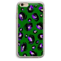 CaseCompany Green Cheetah: iPhone 6 Plus / 6S Plus Transparant Hoesje