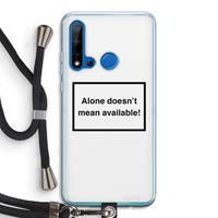 CaseCompany Alone: Huawei P20 Lite (2019) Transparant Hoesje met koord