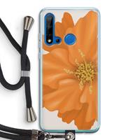 CaseCompany Orange Ellila flower: Huawei P20 Lite (2019) Transparant Hoesje met koord