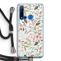 CaseCompany Sweet little flowers: Huawei P20 Lite (2019) Transparant Hoesje met koord