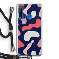 CaseCompany Memphis Shapes Pink: Huawei P20 Lite (2019) Transparant Hoesje met koord