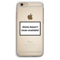 CaseCompany Alone: iPhone 6 Plus / 6S Plus Transparant Hoesje