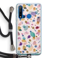 CaseCompany Terrazzo Memphis Pink: Huawei P20 Lite (2019) Transparant Hoesje met koord