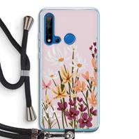 CaseCompany Painted wildflowers: Huawei P20 Lite (2019) Transparant Hoesje met koord