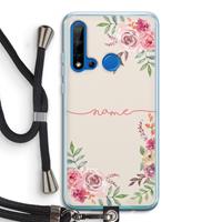 CaseCompany Rozen: Huawei P20 Lite (2019) Transparant Hoesje met koord