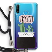 CaseCompany I love cacti: Huawei P30 Lite Transparant Hoesje met koord