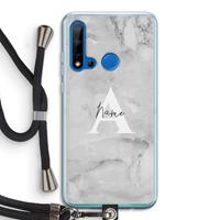 CaseCompany Ivory Marble: Huawei P20 Lite (2019) Transparant Hoesje met koord