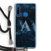 CaseCompany Midnight Marble: Huawei P20 Lite (2019) Transparant Hoesje met koord