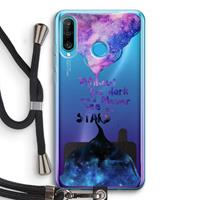 CaseCompany Stars quote: Huawei P30 Lite Transparant Hoesje met koord