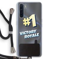 CaseCompany Victory Royale: Oppo A91 Transparant Hoesje met koord