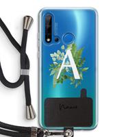 CaseCompany Green Brush: Huawei P20 Lite (2019) Transparant Hoesje met koord