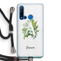 CaseCompany Green Brush: Huawei P20 Lite (2019) Transparant Hoesje met koord