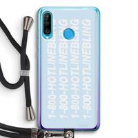CaseCompany Hotline bling blue: Huawei P30 Lite Transparant Hoesje met koord