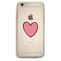 CaseCompany Hartje: iPhone 6 Plus / 6S Plus Transparant Hoesje