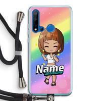 CaseCompany Chibi Maker vrouw: Huawei P20 Lite (2019) Transparant Hoesje met koord