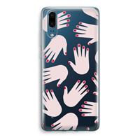 CaseCompany Hands pink: Huawei P20 Transparant Hoesje
