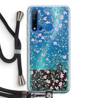 CaseCompany Sierlijke bloemen: Huawei P20 Lite (2019) Transparant Hoesje met koord