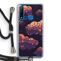 CaseCompany Patroon Wolken: Huawei P20 Lite (2019) Transparant Hoesje met koord