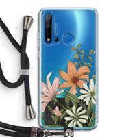 CaseCompany Floral bouquet: Huawei P20 Lite (2019) Transparant Hoesje met koord