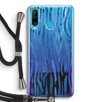 CaseCompany Blauwe nerven: Huawei P30 Lite Transparant Hoesje met koord