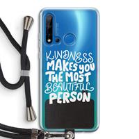 CaseCompany The prettiest: Huawei P20 Lite (2019) Transparant Hoesje met koord