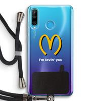 CaseCompany I'm lovin' you: Huawei P30 Lite Transparant Hoesje met koord