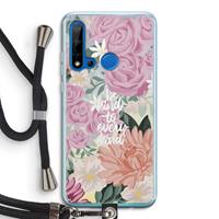 CaseCompany Kindness matters: Huawei P20 Lite (2019) Transparant Hoesje met koord