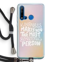 CaseCompany The prettiest: Huawei P20 Lite (2019) Transparant Hoesje met koord