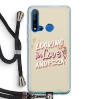 CaseCompany Pizza is the answer: Huawei P20 Lite (2019) Transparant Hoesje met koord