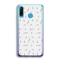 CaseCompany Hipster stripes: Huawei P30 Lite Transparant Hoesje