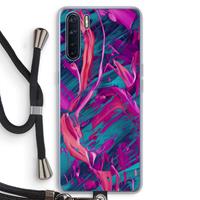 CaseCompany Pink Clouds: Oppo A91 Transparant Hoesje met koord