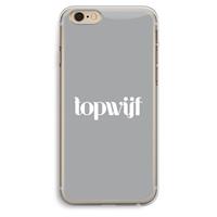 CaseCompany Topwijf Grijs Wit: iPhone 6 Plus / 6S Plus Transparant Hoesje