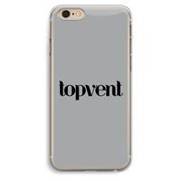 CaseCompany Topvent Grijs Zwart: iPhone 6 Plus / 6S Plus Transparant Hoesje