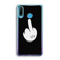 CaseCompany Middle finger black: Huawei P30 Lite Transparant Hoesje