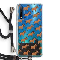 CaseCompany Pony: Huawei P20 Lite (2019) Transparant Hoesje met koord