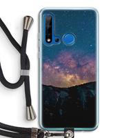 CaseCompany Travel to space: Huawei P20 Lite (2019) Transparant Hoesje met koord