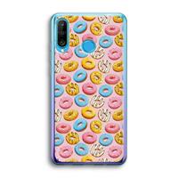 CaseCompany Pink donuts: Huawei P30 Lite Transparant Hoesje