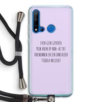 CaseCompany Tequila: Huawei P20 Lite (2019) Transparant Hoesje met koord